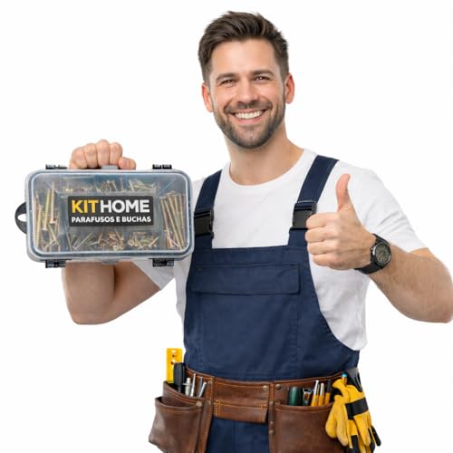 Kit Estojo Parafusos Chipboard E Buchas C/ 300