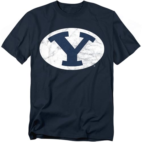 BYU Brigham Young University Official Primary Logo Unisex Adult T-Shirt Brigham Young University Medium