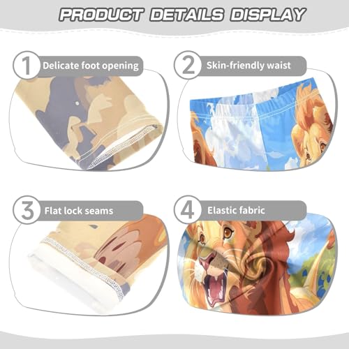 Toddler Girls Leggings Printed Yoga Pants Leggings Running Lions Beach Scene for Kids3