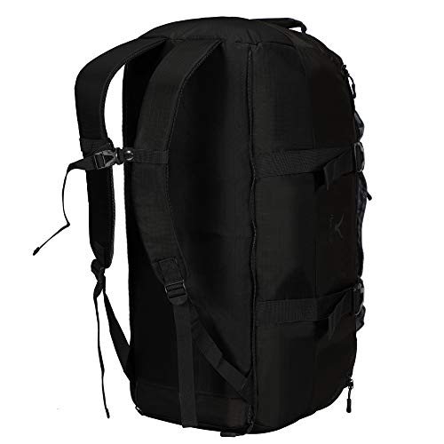 Hynes Eagle 65L Duffel Backpack Bag Gym Bag Travel Backpack, Black