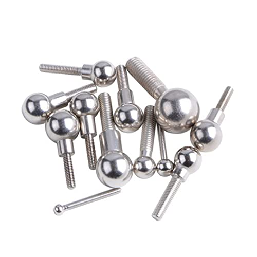 iplusmile Printer Accessories Spherical Ball Screw Silver Screws for Triangular Kossel Rostock Printer Ball Joint