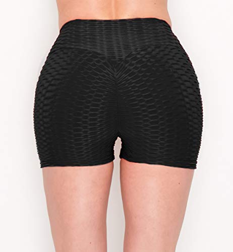 Image of ALWAYS Women's Honeycomb Compression Shorts - High Waist Slimming Butt Lift Textured Workout Shorts