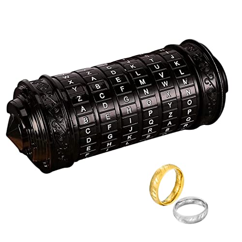 Cryptex Puzzle Boxes Da Vinci Code Mini Cryptex Lock with Hidden Compartments Anniversary Valentine's Day Mysterious birthday gifts for family and friends