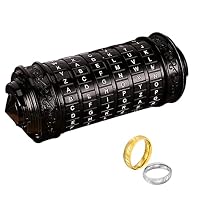Caja Secreta Con Candado Cryptex - Código Secreto ILOVEU, Regalo Romántico Con Anillos, Para Proposiciones O Aniversarios