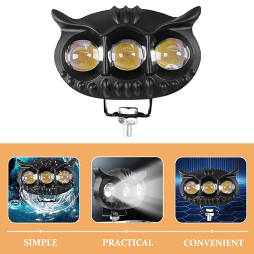 Foco de Motocicleta LED 30w Impermeable IP67 y Luz Auxiliar con Ajuste de Ángulo 3