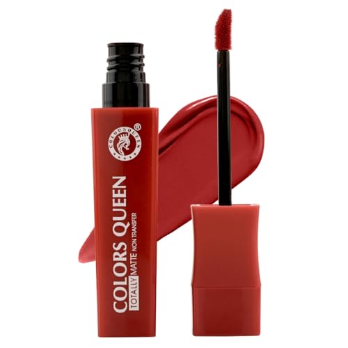 Image of Colors Queen Totally Matte Liquid Lipstick | Intense Color Payoff, Lightweight & Comfortable, One Swipe Application | Long Lasting, Non Transfer Liquid Lipstick for Women (04 - Coral Camp, 7.5g)