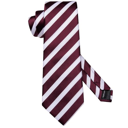 Image of Dubulle Mens Tie Set Solid Paisley Silk Striped Necktie for Men with Cufflinks Tie and Pocket Square