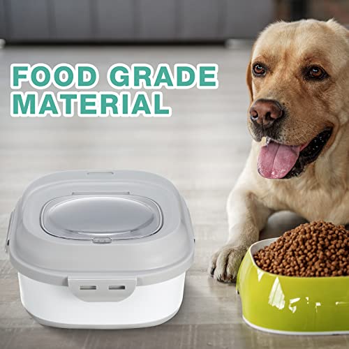 Umigy 2 Pack Grain Rice Food Storage Containers Large Plastic Containers On Wheels With Airtight Lids Collapsible 20 To 50 Lbs Serving Buckets Pet Dog Cat Food Storage Containers For Home Kitchen #TOP5