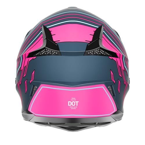 Image of YEMA Adults Dirt Bike Helmets, Ventilated Motocross ATV Dirtbike Offroad BMX MX Helmets, DOT Approved Motorcycle Helmets, YM-915, Black