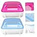 Yardwe 2pcs Chinchilla Sand Bath House Container for Small Pets Hamster Gerbil Bath Room Sand Bathroom Detachable Design Blue and Red