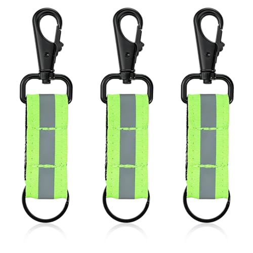 Image of Tarini 3Pcs Reflective Keychain, High Visibility Glow in the Dark Tag for Backpack & Dog Collar