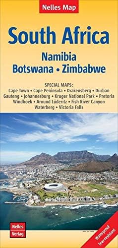South Africa, Namibia, Bostwana, Zimbabwe Nelles Map 1:2.5M WP (English, French and German Edition) Map โ November 30, 2015