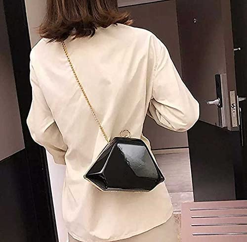 Image of TOOBA Handicraft Women's Box Clutch Bag Purse | Designer Solid Color Bag, Bridal Purse & Party Handbag Design & Jeweled Clasp - Wedding & Special Occasion Clutch