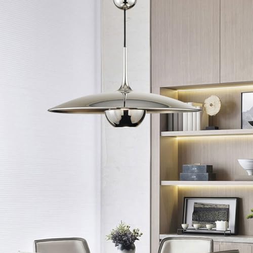 Plafonnier milieu du siècle chrome pour chambre moderne