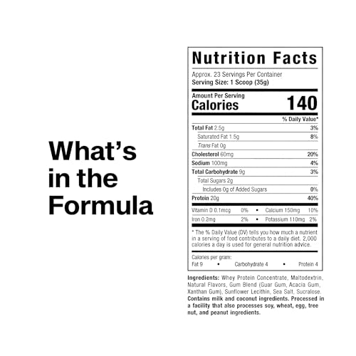 Image of Muscletech Grass-Fed Whey Protein Powder (Deluxe Vanilla, 1.8 lb) - Smoothie & Milkshake Mix Supports Muscle Gain & Recovery - 20g Protein - Non-GMO & Gluten-Free