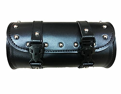 Motorcycle Universal Leather Bag Tool Roll Saddle Bag Dirt Bike Cruiser Chopper Cafe Racer Old School Bobber Touring Scooter #TOP1