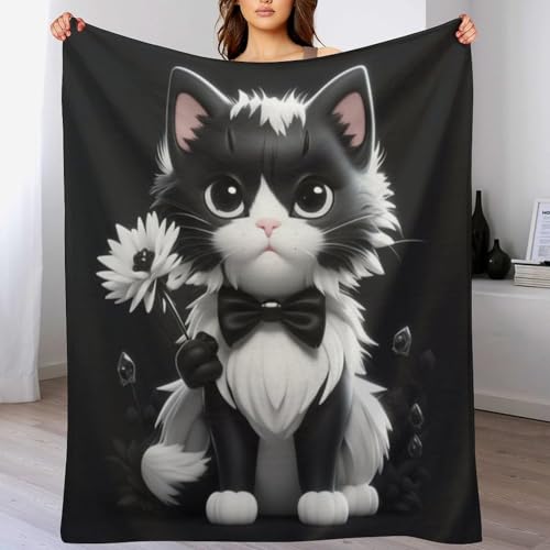 Manta cálida de gato muy suave para protegerte del frío en tu sofá 2