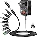 POWSEED 12W マルチ電圧 ACアダプター 3V 4.5V 5V 6V 7.5V 9V 12V ユニバサル 家電用1000mA電源 LEDストリップ ルーター スピーカー モニター ビデオ 防犯カメラ カメラ用アダプタ 5.5*2.1ｍｍ DCジャック 変換 Type-C付き