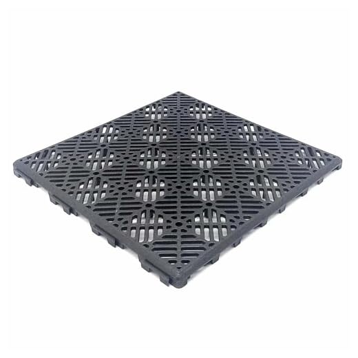 Pack Ahorro 12 losetas autoventiladas (1m² Aprox. -Forja/Antracita) 30x30x1,5cm - Suelos Piscinas, terrazas, tarima Flotante, césped Artificial, macetas, perreras, trasteros