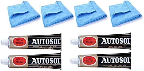 Autosol Lucidante Per Metalli 75 Ml + Panno Microfibra – Per Cromo, Acciaio, Alluminio