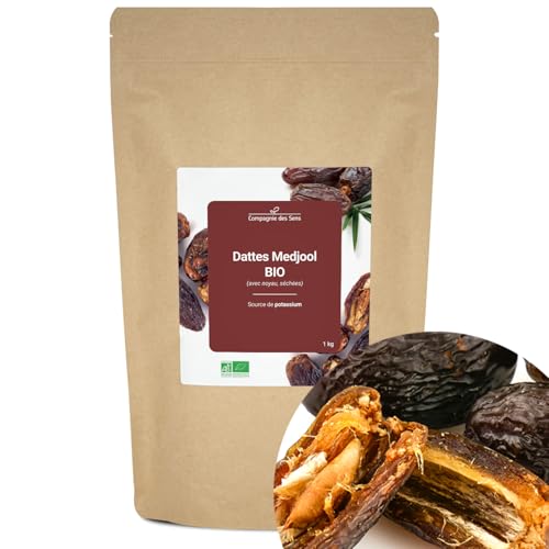 Dattes Medjool BIO avec noyau au format séché et riche en potassium - 1kg