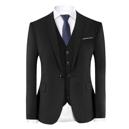 Costume Homme 4 Pièces Coupe Slim Fit Ajustée Ensemble Veste avec Chemise