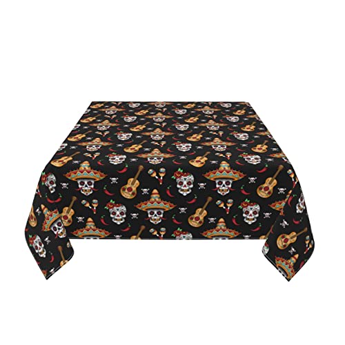 Nappe tête de mort en sucre carrée imperméable et lavable pour simplifier l'entretien des buffets