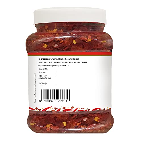 Image of Keya Red Chilli Flakes - 300g | Crushed Red Chili for Bold, Spicy Flavor | Perfect for Cooking, Seasoning, and Garnishing | Ideal for Pizzas, Pastas, Indian and Mexican Dishes | 300g