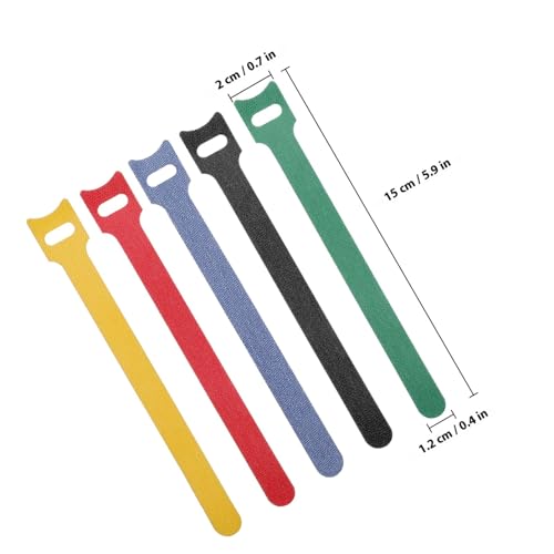 ORFOFE Reusable Cable Ties Cord Organizer 150Mm Wire Management Straps for Charging Cords and Desk Cable Holder, 100 Pieces miniatura 2