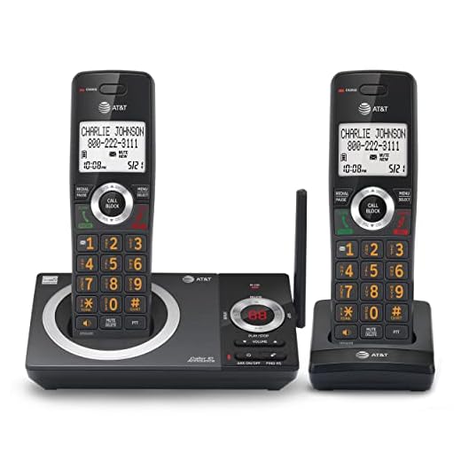 AT&T CL82219 DECT 6.0 2-Handset Cordless Phone for Home, Black