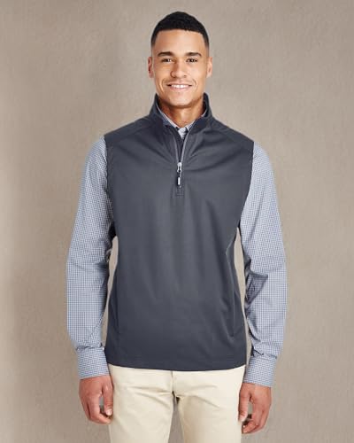 Men's Techno Lite Three-Layer Knit Tech-Shell Quarter-Zip Vest M CARBON4