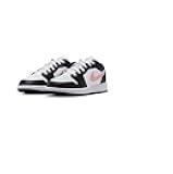 Air Jordan 1 Low Big Kids' Shoes (White/Black/Rust Pink)