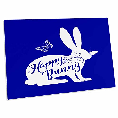 3dRose Happy Bunny - Desk Pad 58x40 cm miniatura 1
