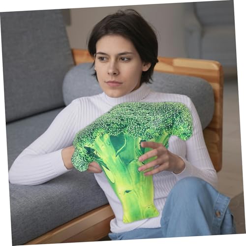 Oreiller brocoli en peluche végétale et coton PP pour déco canapé