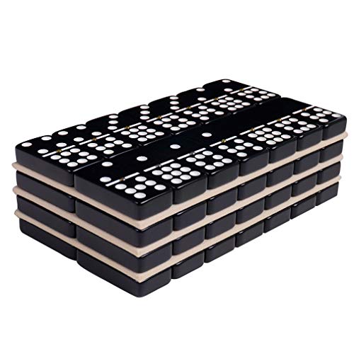 Set Dominoes Negro Grande Double 9 con Estuche miniatura 4