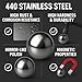 BC Precision (2 Pack) 1-1/4” 440 Stainless Steel Bearing Balls – Precision G25 Grade Balls for Industrial, Mechanical, and Hobby Use