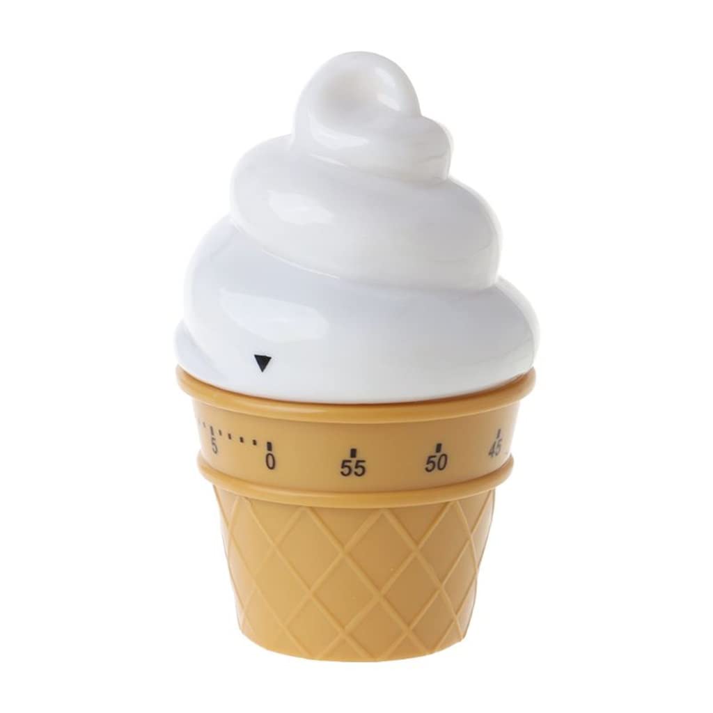FDEFIRTFG Timer, Ice Cream Machinery Kitchen Timer Cooking Countdown Clock Gadgets(Argento)