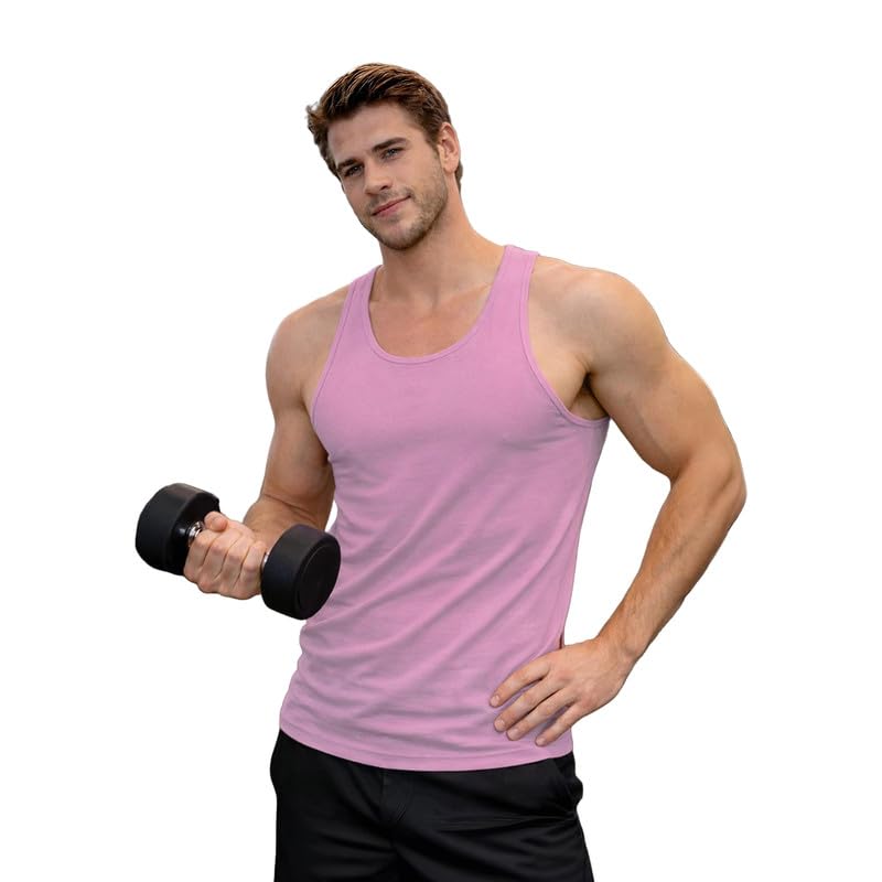 fbar Men Black Round Neck Ribbed Cotton Gym Vest-picture-48