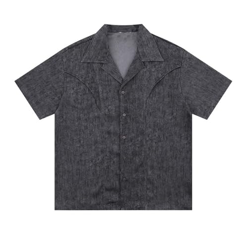 Col Large Chemise Manches Courtes Style Chinois Homme Contre la Chaleur
