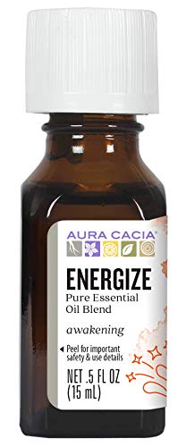 Pure Essential Oil Energize Aura Cacia pour stimuler la concentration