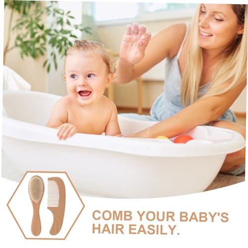 ORFOFE Baby Scalp Scrubber Hair Brush Set Baby Bath Brush Comb Soft Bristles Easy Maintenance