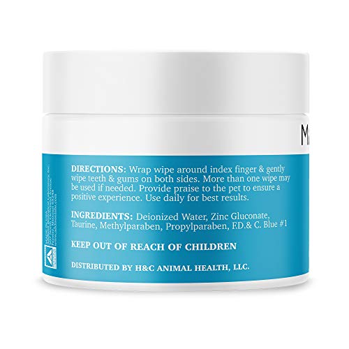 MaxiGuard Dental Cleansing Wipes for Dogs, Cats, Horses and Companion Animals (100 Wipes