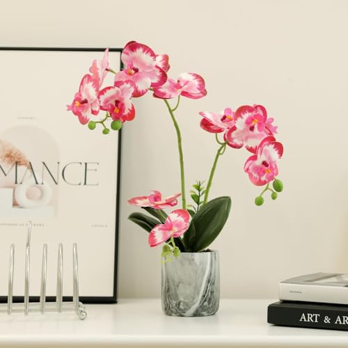 Orchidée artificielle rouge fleur décorative pour centre de table de mariage et maison - 8