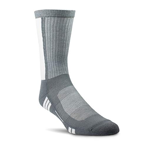 ARIAT 2351 Men's Breathable Temperature Regulating Venttek Mid Calf Performance Socks, 2-Pair Pack, Grey, L