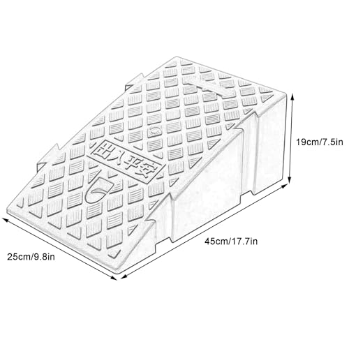 Rampa umbral PVC 25x45x19cm capacidad 1100 lbs miniatura 2