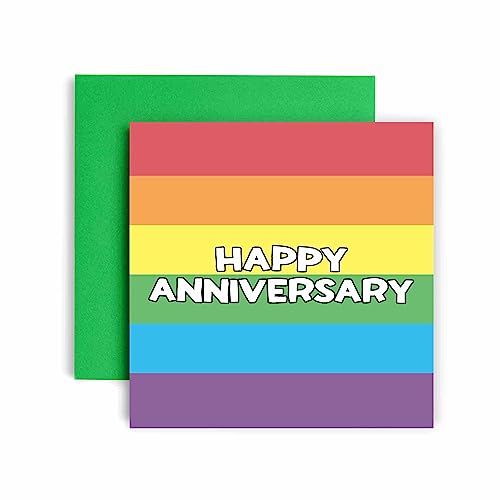 Huxters Anniversary ? Happy Rainbow Pride YrAJ[h ނƔޏ ? vƍȂ̂߂̃o[Xf[J[h ? LBGTQIA ? LOJ[h 14.8cm