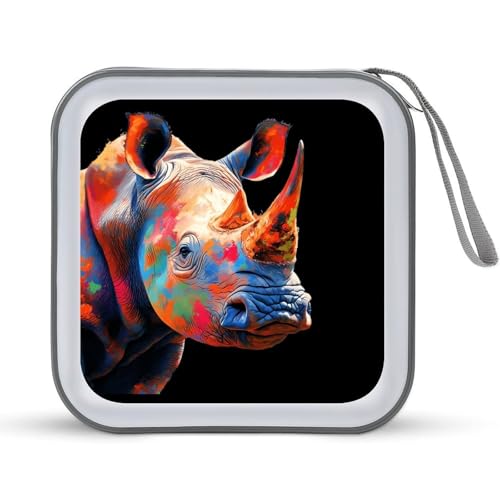Rhinoceros - Estuche organizador de CD con capacidad para 40 discos de DVD, para coche, hogar, viajes