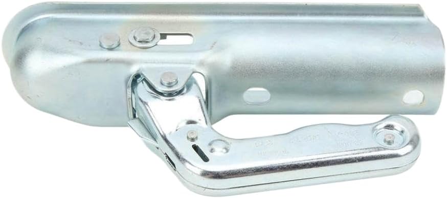 Straight Tongue Trailer Coupler 2in Hitch Ball 800kg Load Capacity for 2in Round Tube
