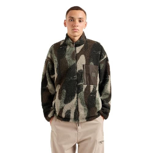 Armani Exchange Men's Faux Sherpa Artful Camo Zip Up Jacket