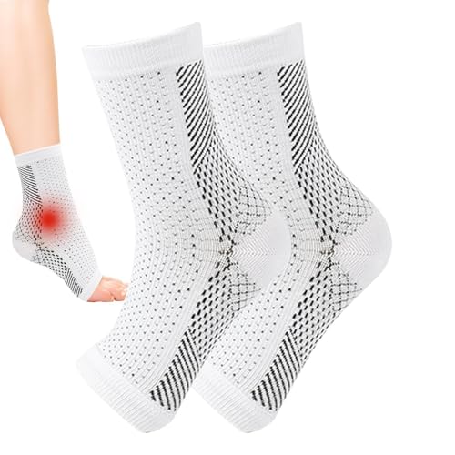 Generisch Chaussettes de compression pour cheville, bas de compression ouverts contre les gonflements, chaussettes à manches de cheville, manches de compression pour la course à pied